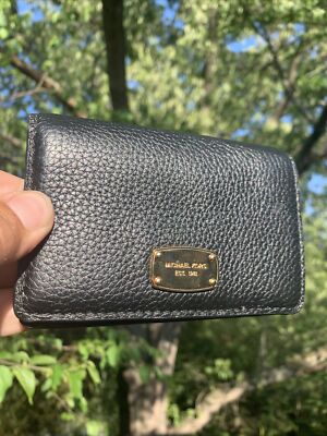 MICHAEL KORS Brand New Black Wallet ID Credit Cards Cash Bi Fold