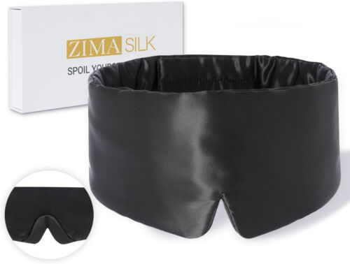 100% Mulberry Silk Sleep Mask Soft Breathable Eye Cover Blackout Sleeping