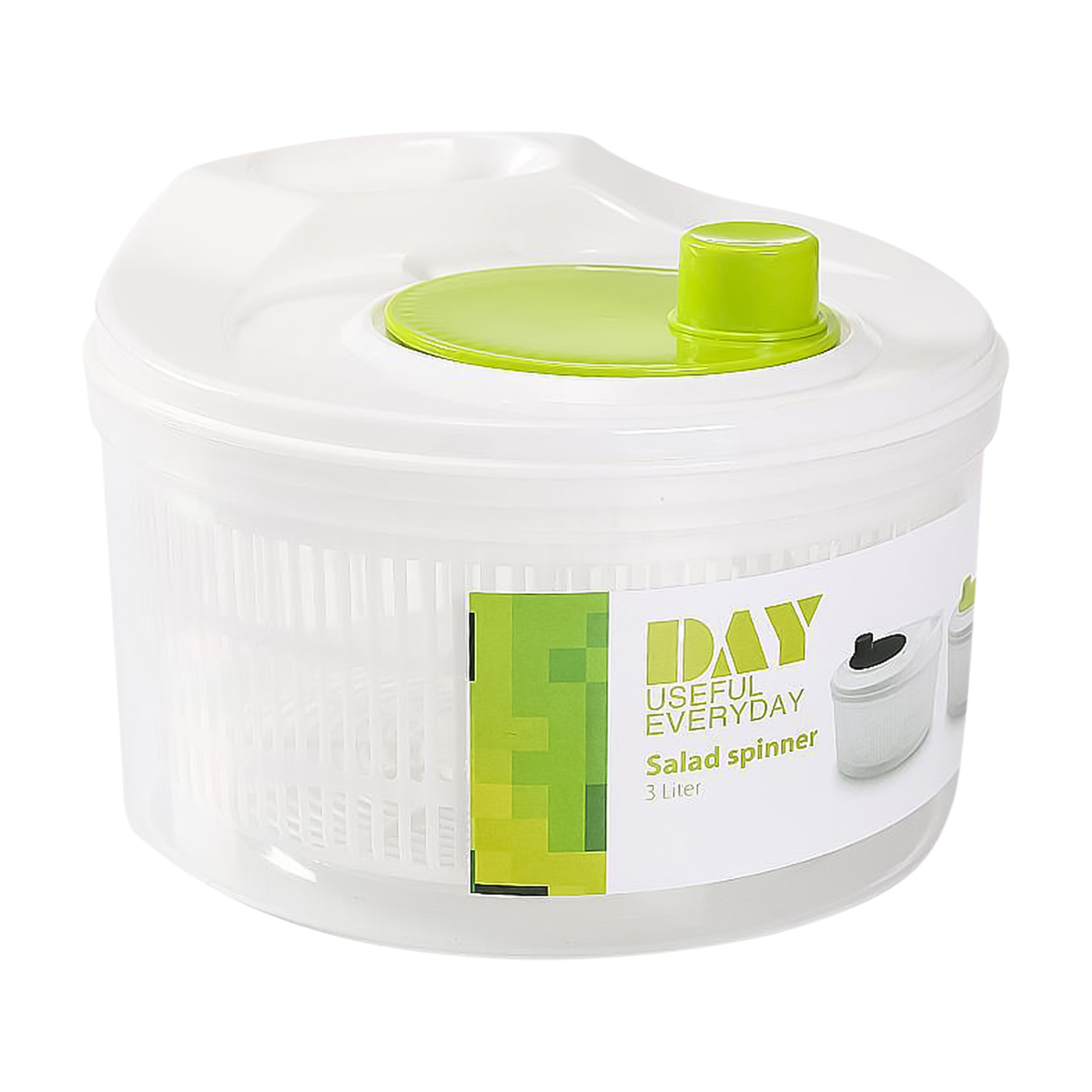 Salad Spinner Plastic Vegetable Vegetable Leaf Colander Dryer Drainer Bowl-image