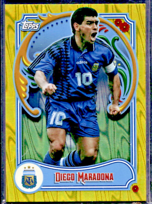 2023 Topps Argentina Fileteado Diego Maradona Yellow Tango 2023 Topps Argentina Fileteado Diego Maradona Yellow Tango
