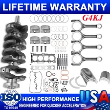 Engine Rebuild Overhaul Kit-Con Rods/Piston/Crankshaft For 2.4L Hyundai Kia G4KJ