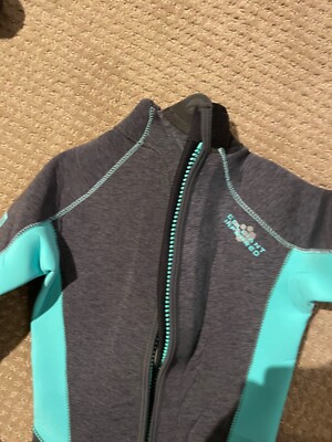 Wet Suit BARE. grey with turquoise trim size small 3mm never used