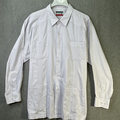 Bandetta By Sir Dali Mens 3X Long Sleeve Button 4-Pocket Shirt Lavender MS61