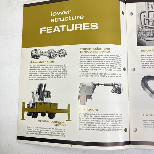 Vintage DROTT Model 1500 And 1800 Cruz Crane Original Sales Brochure - Picture 3 of 7