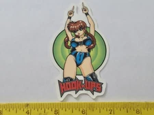 VTG HOOK UPS SEXY DOMINATRIX SUBMISSIVE GIRL PUNISH NOS SKATEBOARD DECK STICKER