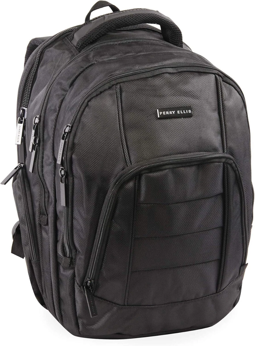 black perry ellis m150 business laptop backpack Men's Fits Under 15Inch Laptop and Notebook, Black,One Size : Electronics NEW Perry Ellis Portfolio Black