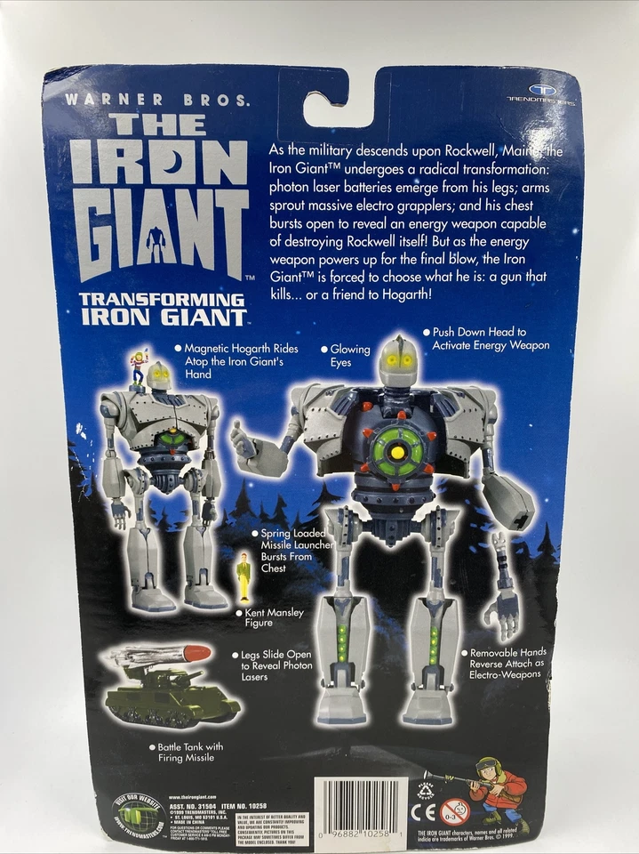 Figura de juguete Transformando el gigante de hierro Warner Bros. 1999 Trendmasters 10258 NUEVO Foto 2 de 3
