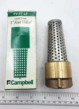 CAMPBELL FV-4T LF, LEAD FREE 1" FOOT VALVE, 0168G