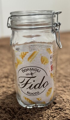 Bormioli Rocco Fido Jar 50.75oz   Made in Italy, Premium Glass Storage Jar