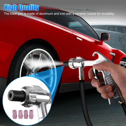 Sandblaster Air Kit Abrasive Sandblasting Gun Sand Blaster W/ 4 Ceramic Nozzle - Picture 11 of 15