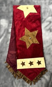Western Suede Drape for Horse/Equestrian Drape Lined Stars Buttons 66" x 12.5"