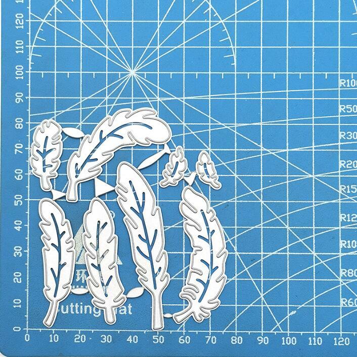 New Design Craft Metal stencil mold Cutting Dies feather decoration scrapbook die cuts Album Paper Card Craft Embossing - 15