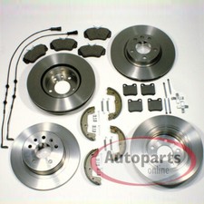 Bremsscheiben Ø 296 mm + Ø 286 mm + Backen Zubehör vorne hinten für Opel Omega B
