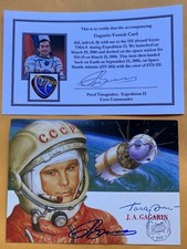 Yuri Gagarin Vostok-1 card Flown on Soyuz TMA-8/ISS/STS-115