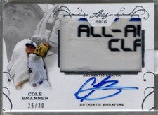 2016 Leaf Metal PG All-American Patch #PACB1 Cole Brannen Auto Jersey /30