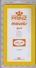 Prinz Black Stamp Mount Album Strips 240x84 mm For Israel Tab Blocks 10 Scott