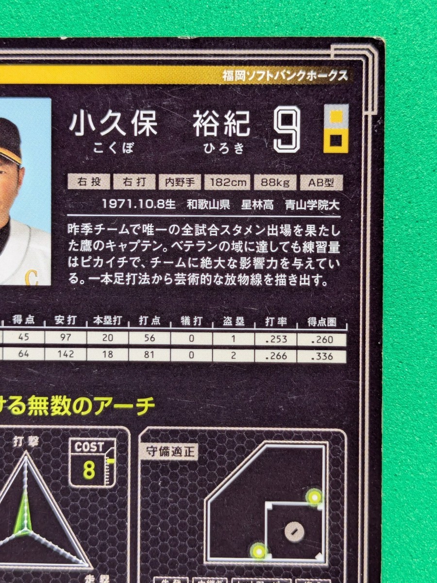 HIROKI KOKUBO FUKUOKA SOFTBANK HAWKS 9 JAPAN PRO BASEBALL