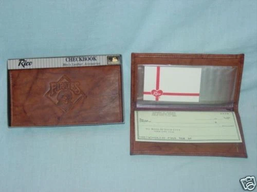 PITTSBURGH PIRATES     Leather Checkbook   NIB   by Rico   brown - Image 3 of 4