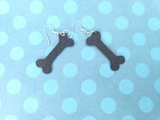 3D Printed Dog Bone Earrings Size 1  1/2" Long x 5/8" Tall