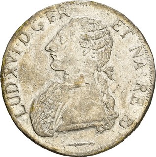 Künker: Frankreich Ludwig XVI. 1 Ecu 1785 Pau Kuh Silber