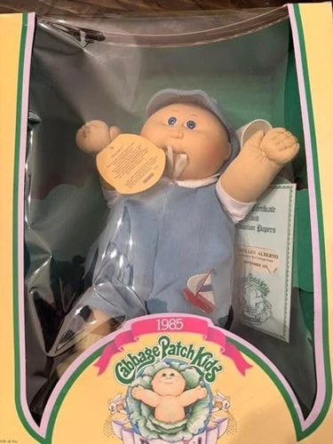 Vintage Coleco 1985 Cabbage Patch Kids Shelley Alberto Doll Brand New In Box