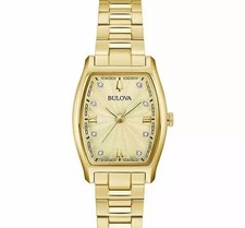 Bulova Classic Champagne Dial Tank Ladies Gol...