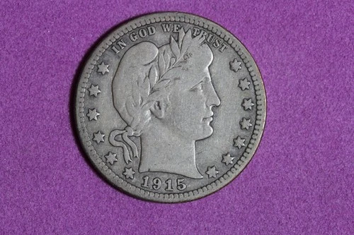 Estate Find 1915 D Barber Quarter Dollar #K60107