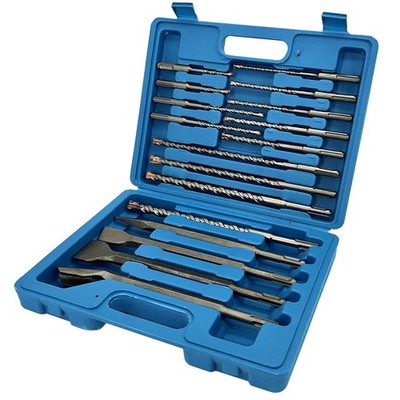 SDS Plus Hammerbohrer Set 17 Stück Chisel Bit für Beton Stein Mauerwerk