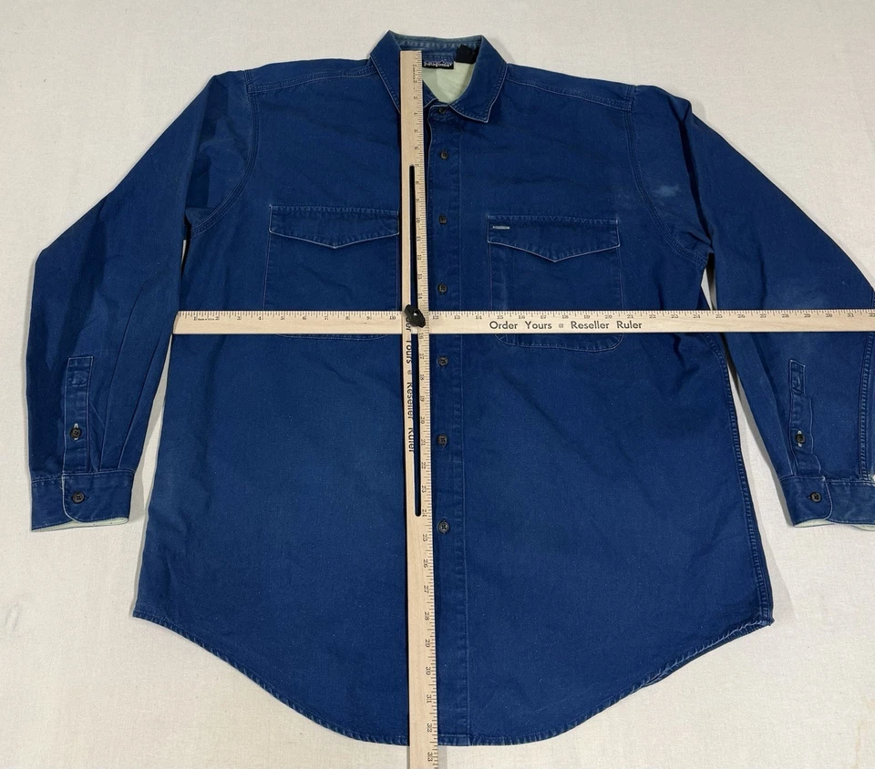 Vintage 1970 Patagonia Heavy Cotton Button Up Workwear Purple Faded Heavy L 31 - Image 2 of 4