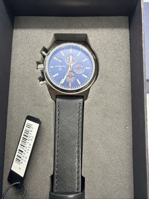 New Cortebert Couzinet Chronograph Watch. Navy Blue Dial