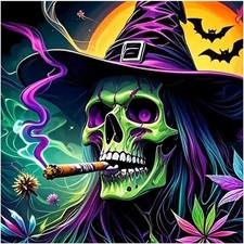 Skeleton Diamond Art Painting Kits for Adults, Halloween Diamond Dots Kits for B