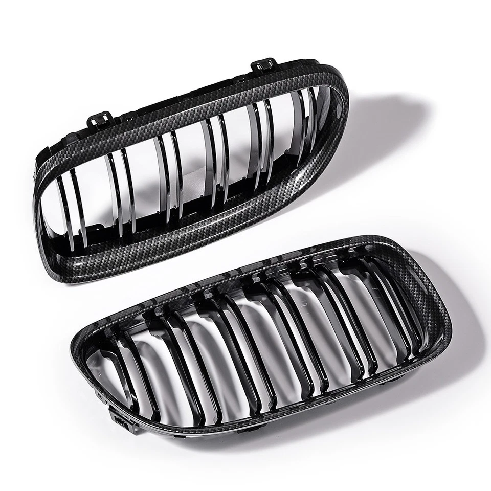 For 2009-2011 BMW 3 Series E90 E91 325i 328i LCI Front Kidney Grill Carbon Fiber Foto 3 de 4