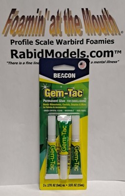 BEACON GEM TAC MINI TUBES - THREE-PACK *Fast*Clear*Waterproof *FREE SHIPPING*