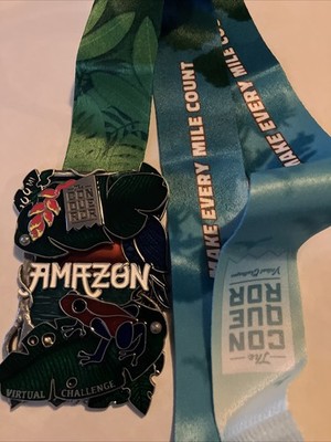 THE CONQUEROR Virtual Challenge Marathon Running Medal AMAZON