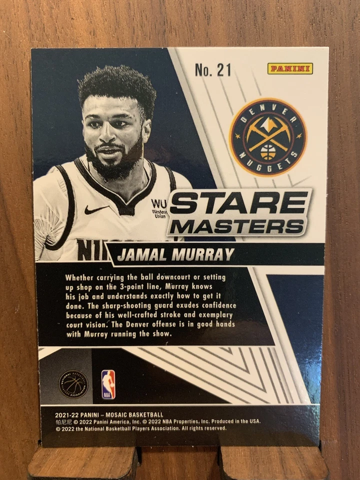 2021-22 Panini Mosaic - Stare Masters Jamal Murray #21 - Image 2 of 2