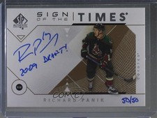 2018-19 SP Authentic Sign of the Times Inscriptions 50/50 Richard Panik Auto h1c