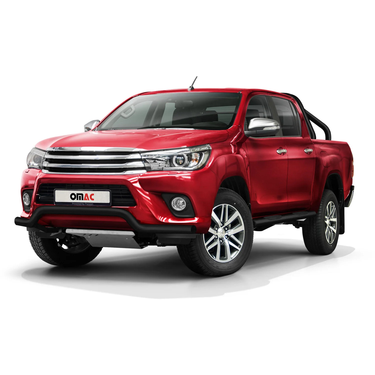 Pare-buffle en acier inox noir haut de gamme pour Hilux 2015-2017