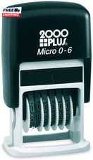 Self-Inking Numberer Stamp 6-Bands, 1/2", 5/32" Number Height Black Ink 010132
