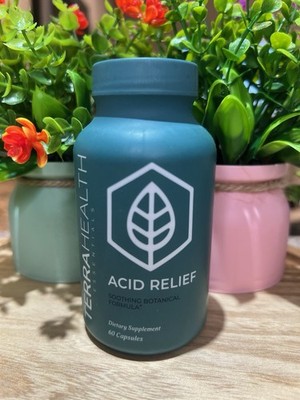 Terra Health Essentials Acid Relief Capsules, 60 Count Gut Health