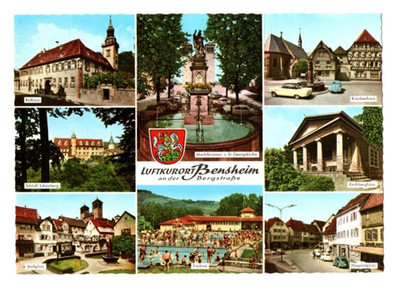 Postkarte Luftkurort Bensheim ungelaufen