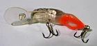 Rebel Lures Crawfish, Clear/Orange, 2" body, .2oz. - Unused