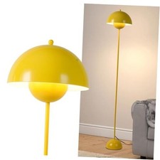 Modern Floor Lamp for Living Room, Industrial Tall Standing Lamp Yellow Shade