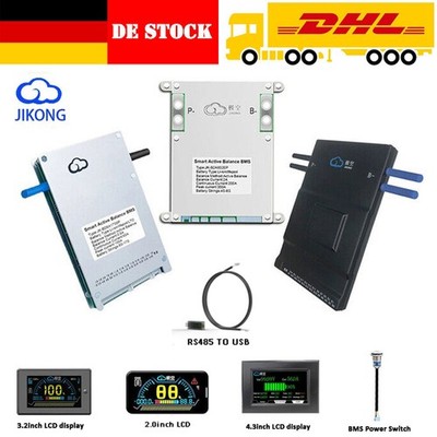 JK Smart BMS 4S-24S 150A-200A LiFePo4 Li-ion w/Active Balance BT/RS485/LCD AEU
