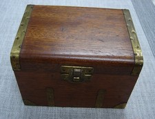 Vintage small wooden chest musical box with Swiss movement ~ IWO