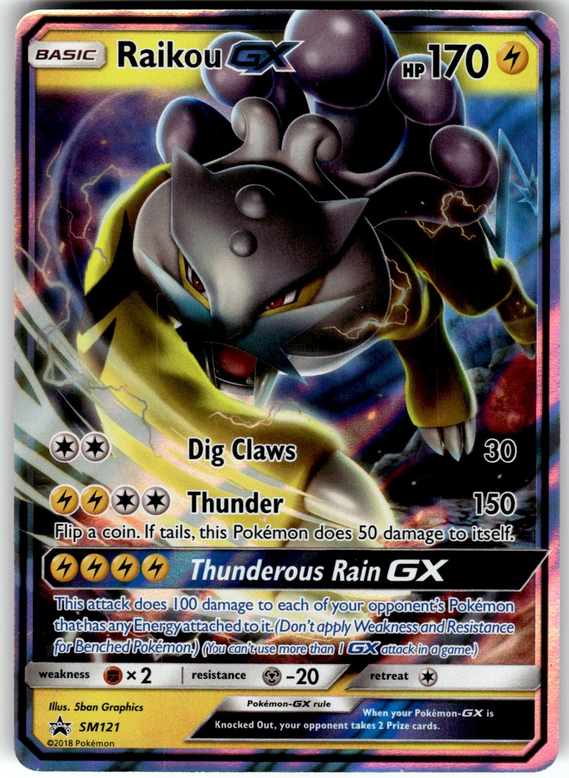 Raikou GX Holo SM Promos SM121 2016 NM