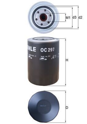 Oil filter MAHLE OC297