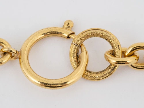 Collana girocollo Chanel Coco ciondolo metallo oro donna 94P marchio cocco donna CC