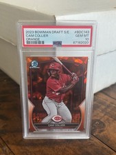 Cam Collier 2023 /25 Bowman Chrome Draft Sapphire Edition Orange #BDC-143 Reds