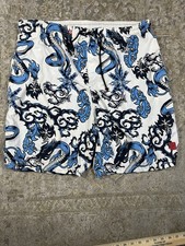 Vintage Y2k OP Ocean Pacific Dragon Graphic Board Shorts / Swim Trunks Size M