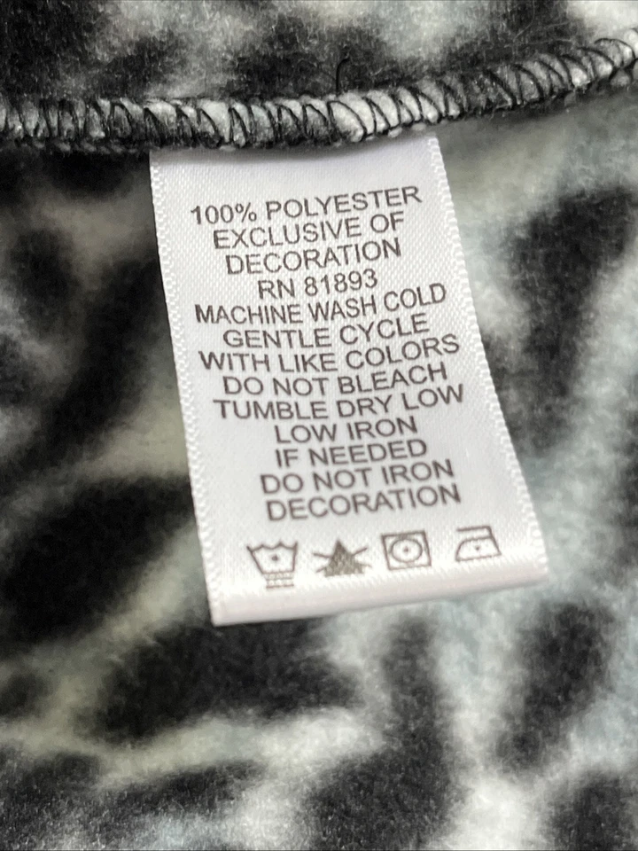 Sport Savvy Printed Fleece Vest Sz Large Zip Front Sleeveless Pockets Women WM6 - Image 4 of 4